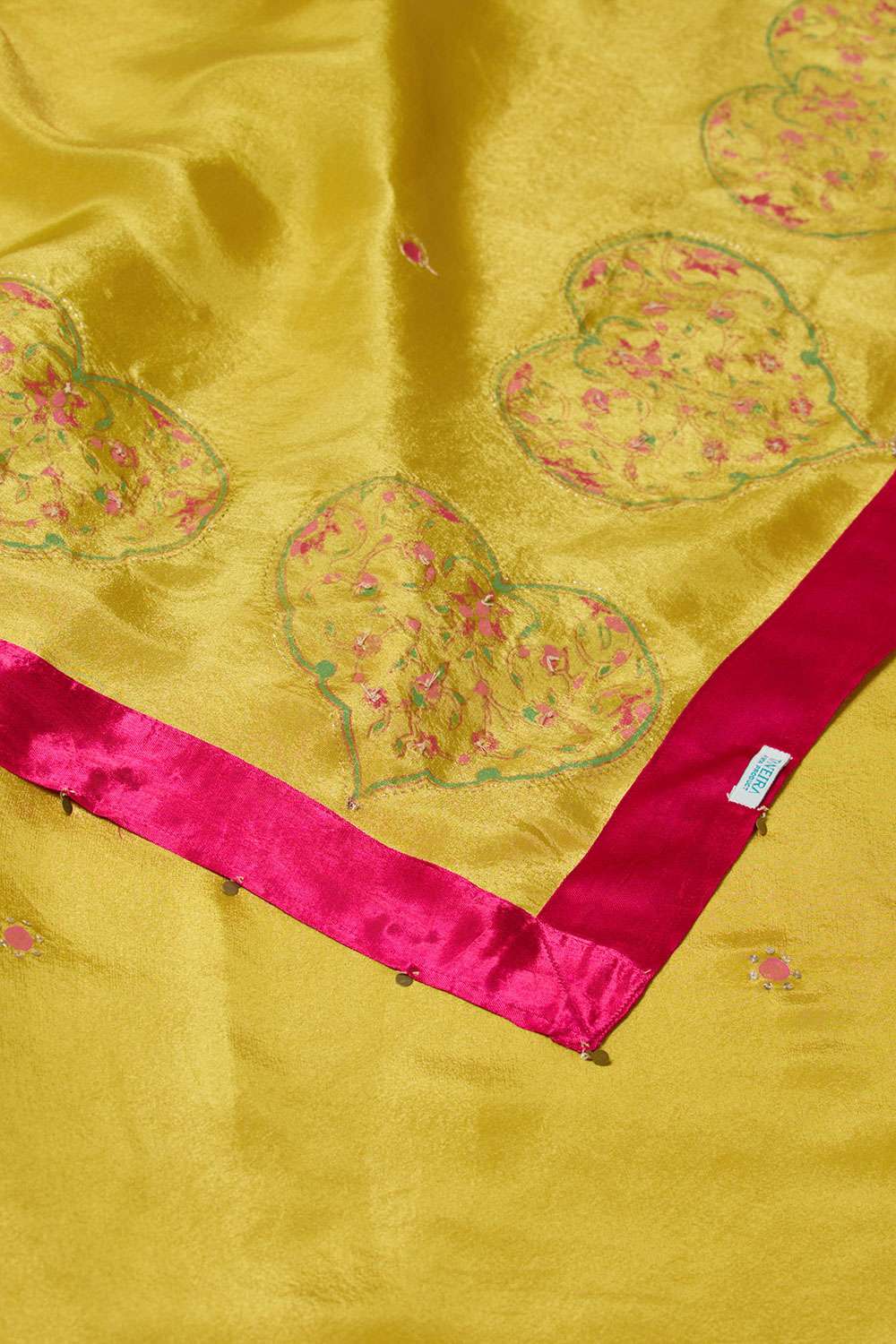 Yellow Viscose Tissue Printed Embroidery Saree image number null