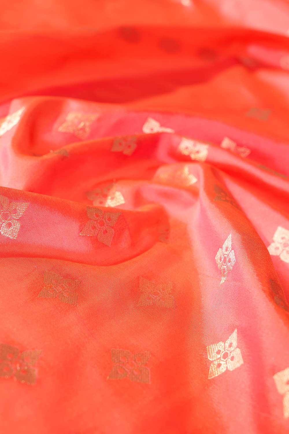 Pink Silk Viscose Cutwork Banaras  Saree image number null