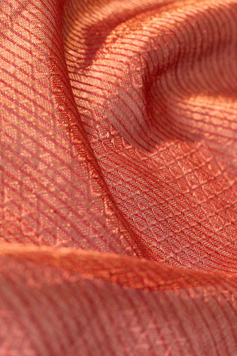 Red Brocade Pure Silk Cotton Maheshwari Saree image number null