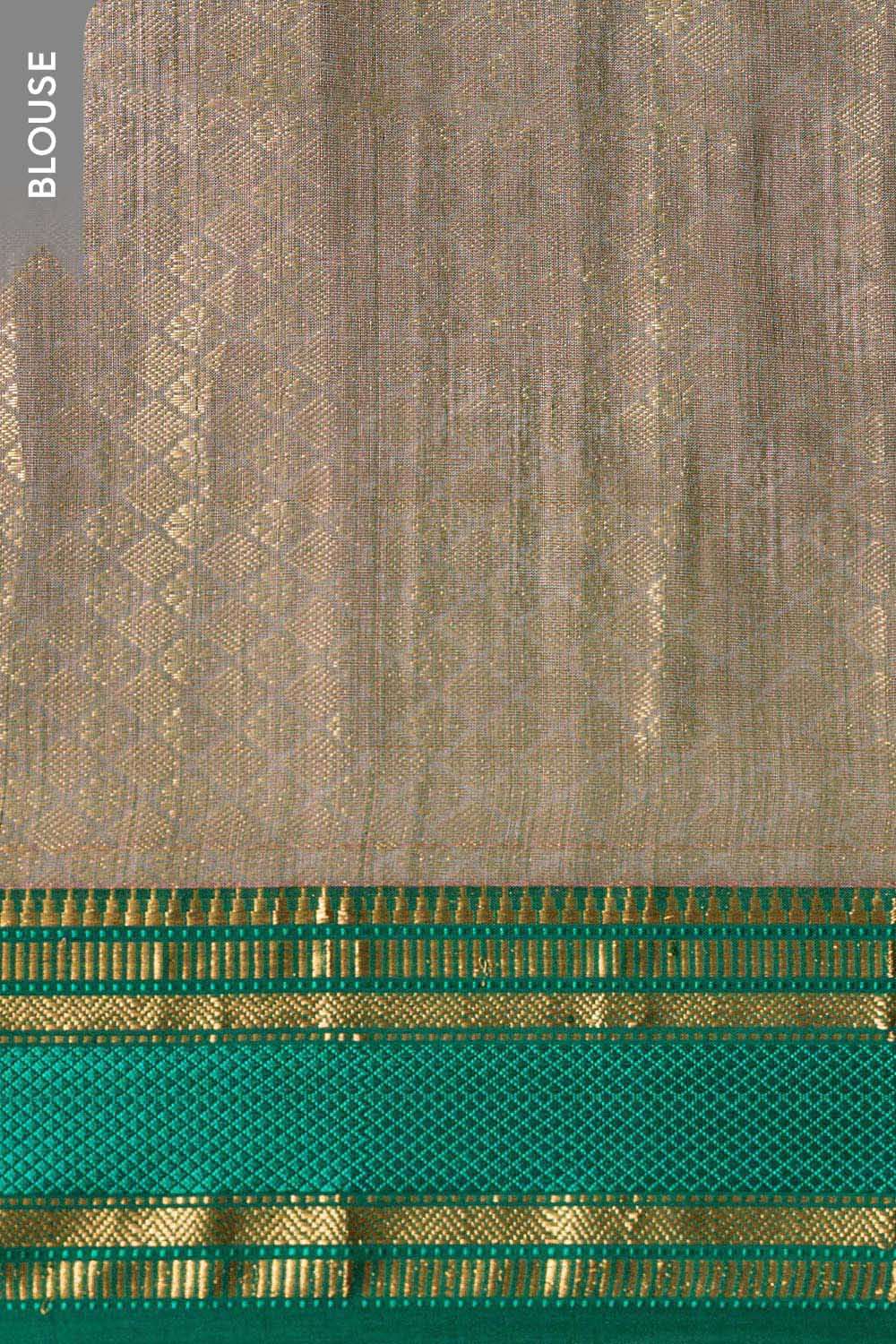 Pink Brocade Pure Silk Cotton Maheshwari Saree image number null