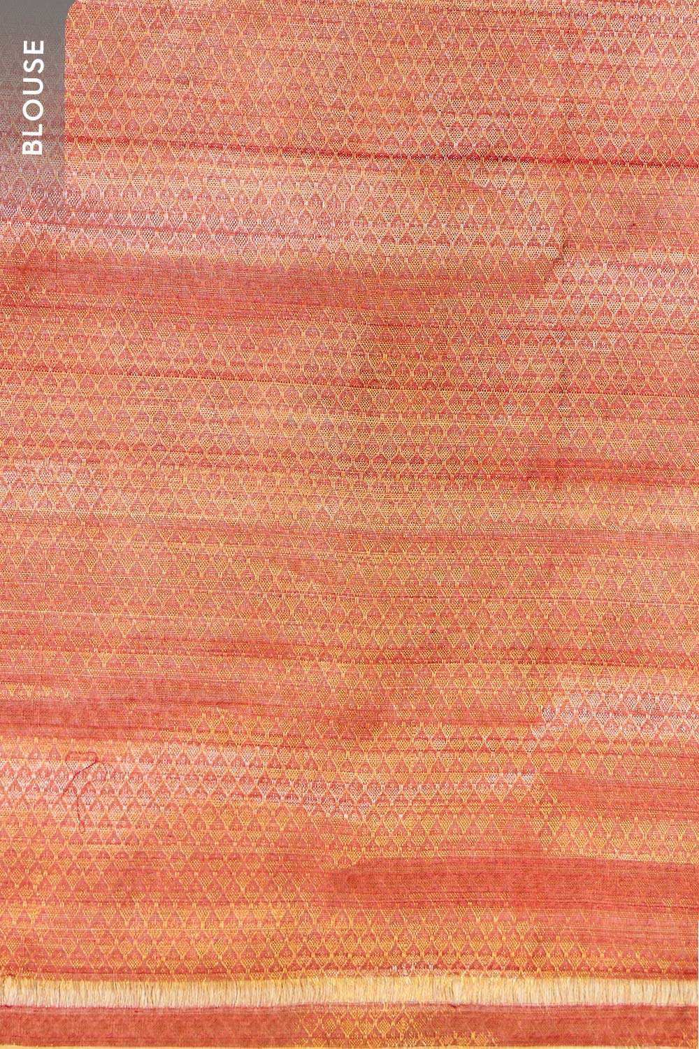 Red Brocade Pure Silk Cotton Maheshwari Saree image number null