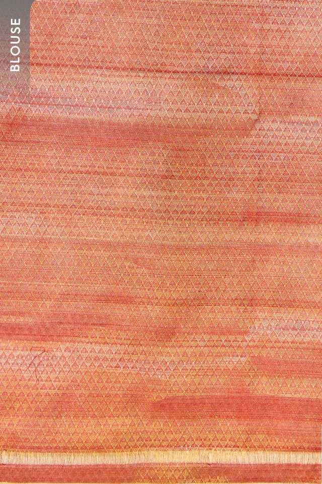 Red Brocade Pure Silk Cotton Maheshwari Saree thumbnail image number null