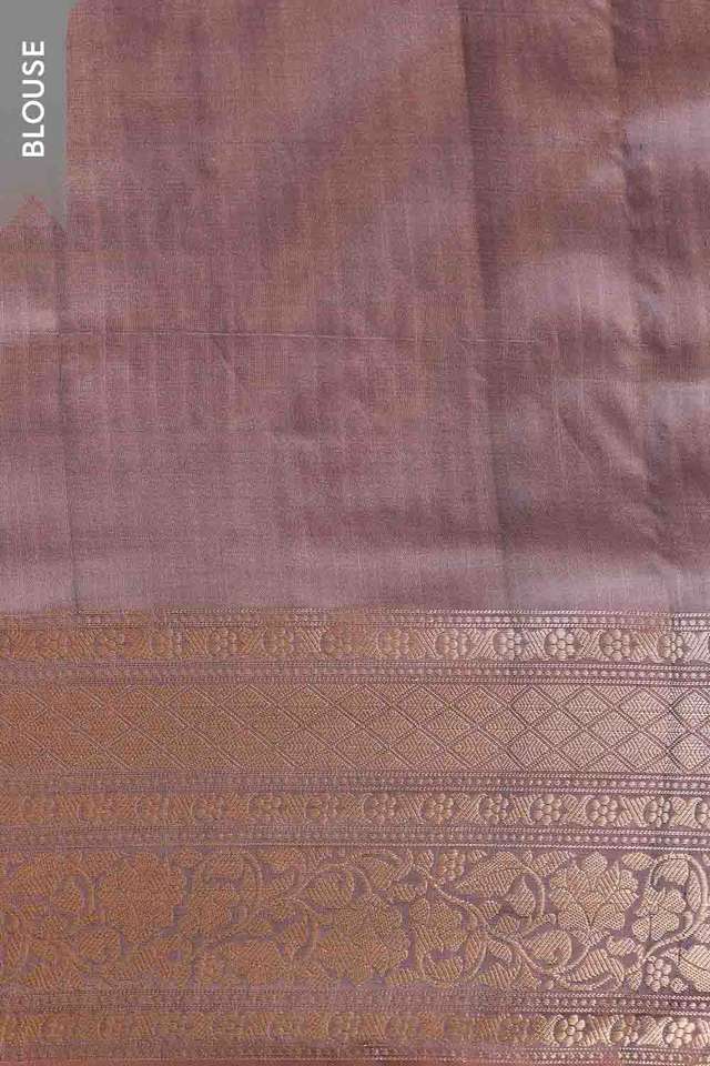 Light Pink Banarasi Inspired Design Silk Viscose Kadwa Saree thumbnail image number null