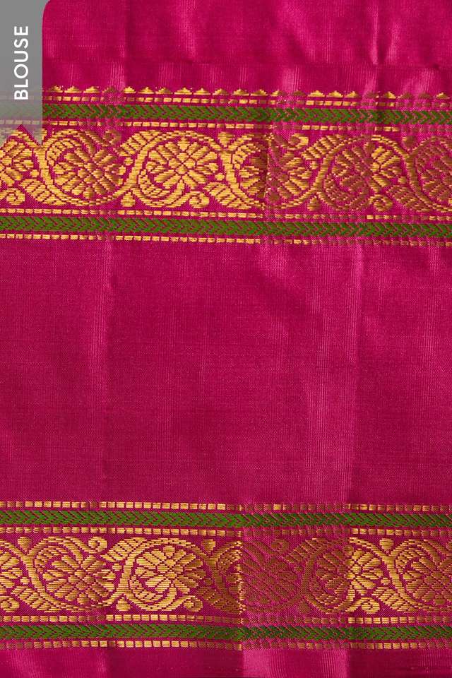Blue Pure Silk Woven Kanjivaram Saree thumbnail image number null