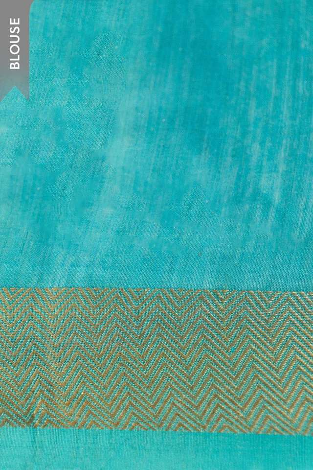 Light Blue Bhagalpur Woven Pure Silk Saree thumbnail image number null