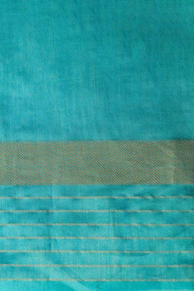 Light Blue Bhagalpur Woven Pure Silk Saree thumbnail image number null