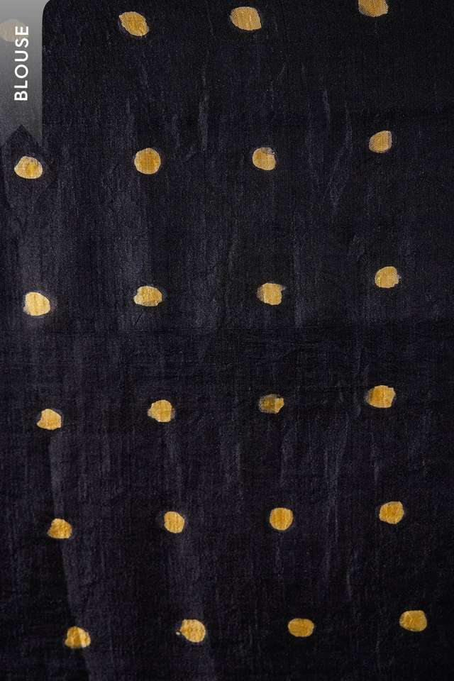 Black Bengal Silk Hand Painted Saree thumbnail image number null