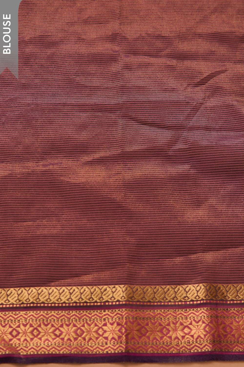 Purple Woven Pure Silk Tissue Maheshwar Saree image number null