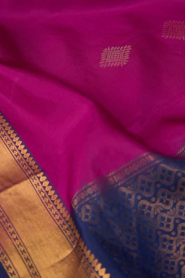 Purple Woven Pure Soft Silk Saree thumbnail image number null