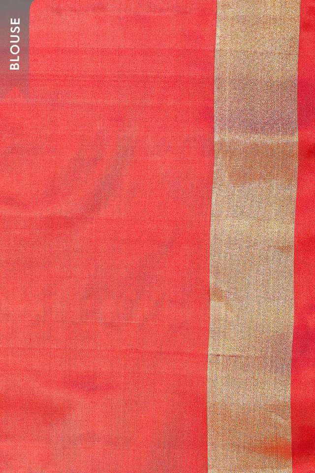 Dark Red Woven Pure Soft Silk Saree thumbnail image number null