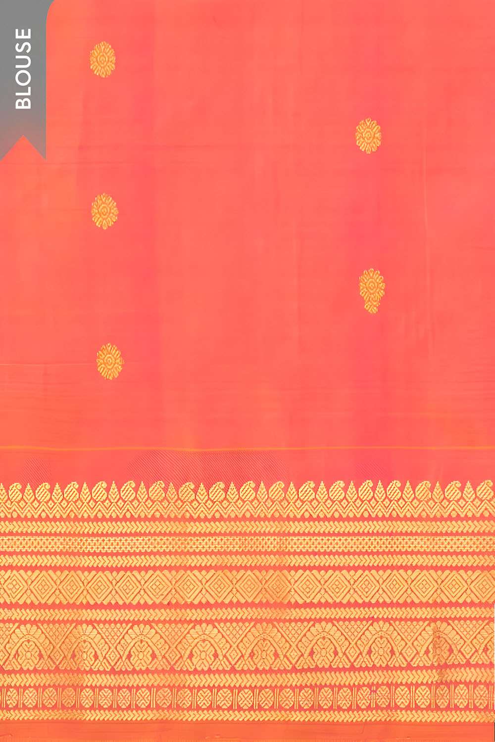 Dark Pink Woven Silk Gadwal Saree image number null