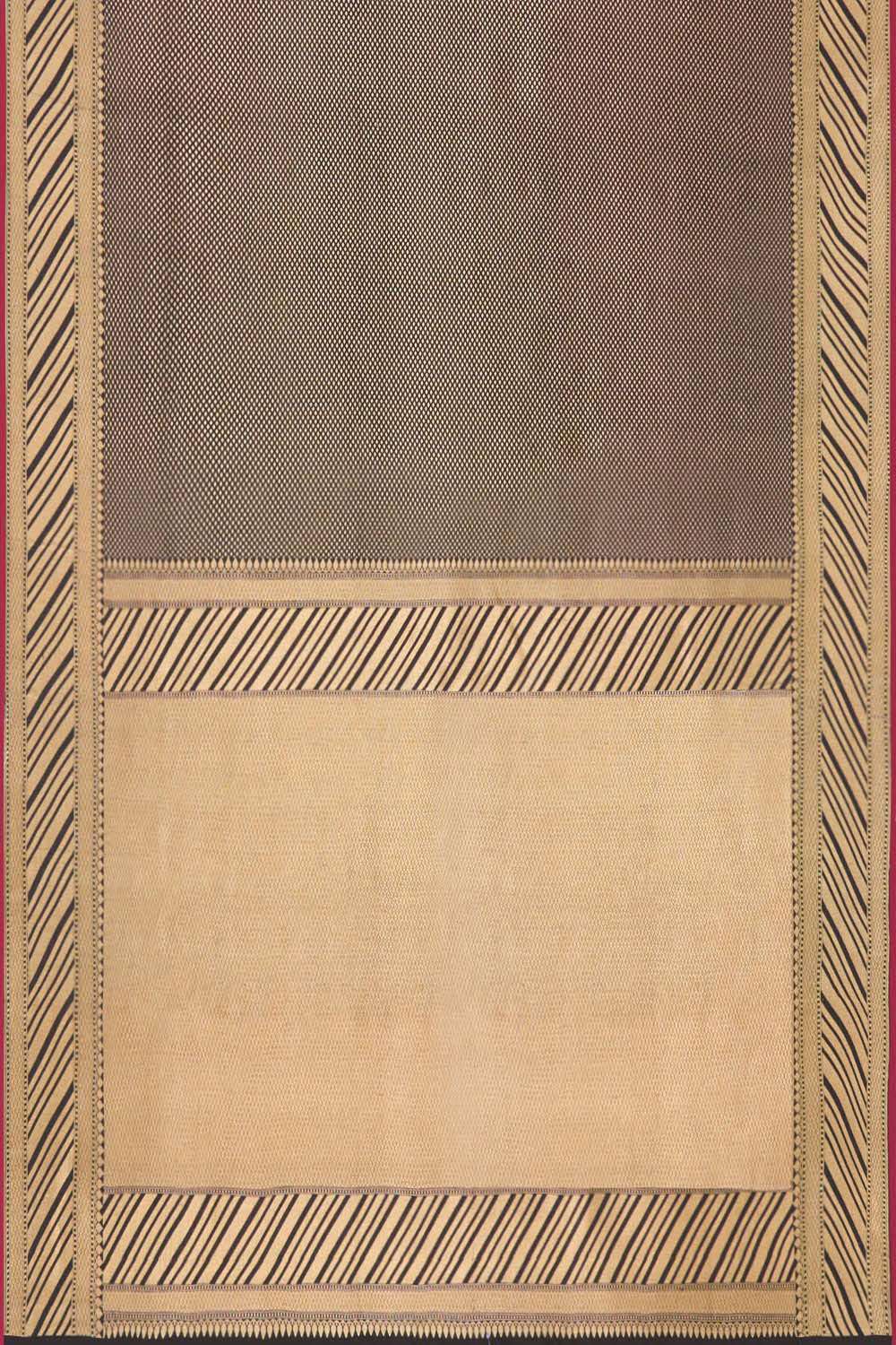 Black Pure Silk Brocade Banarasi Saree image number null