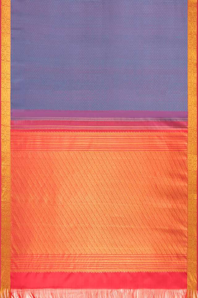 Violet Pure Silk Woven Kanjivaram Saree thumbnail image number null