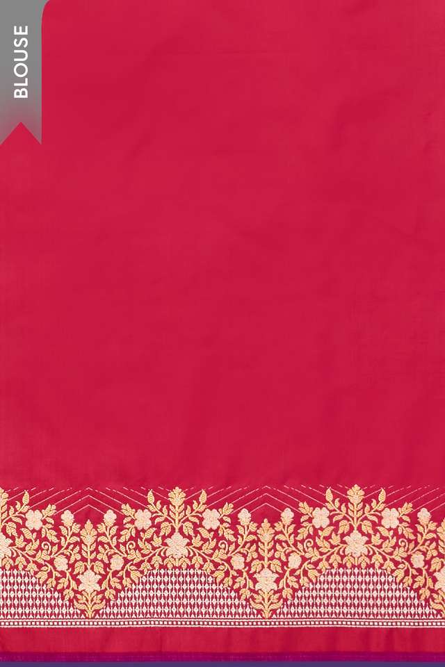 Purple Pure Silk Kadwa Banarasi Saree thumbnail image number null
