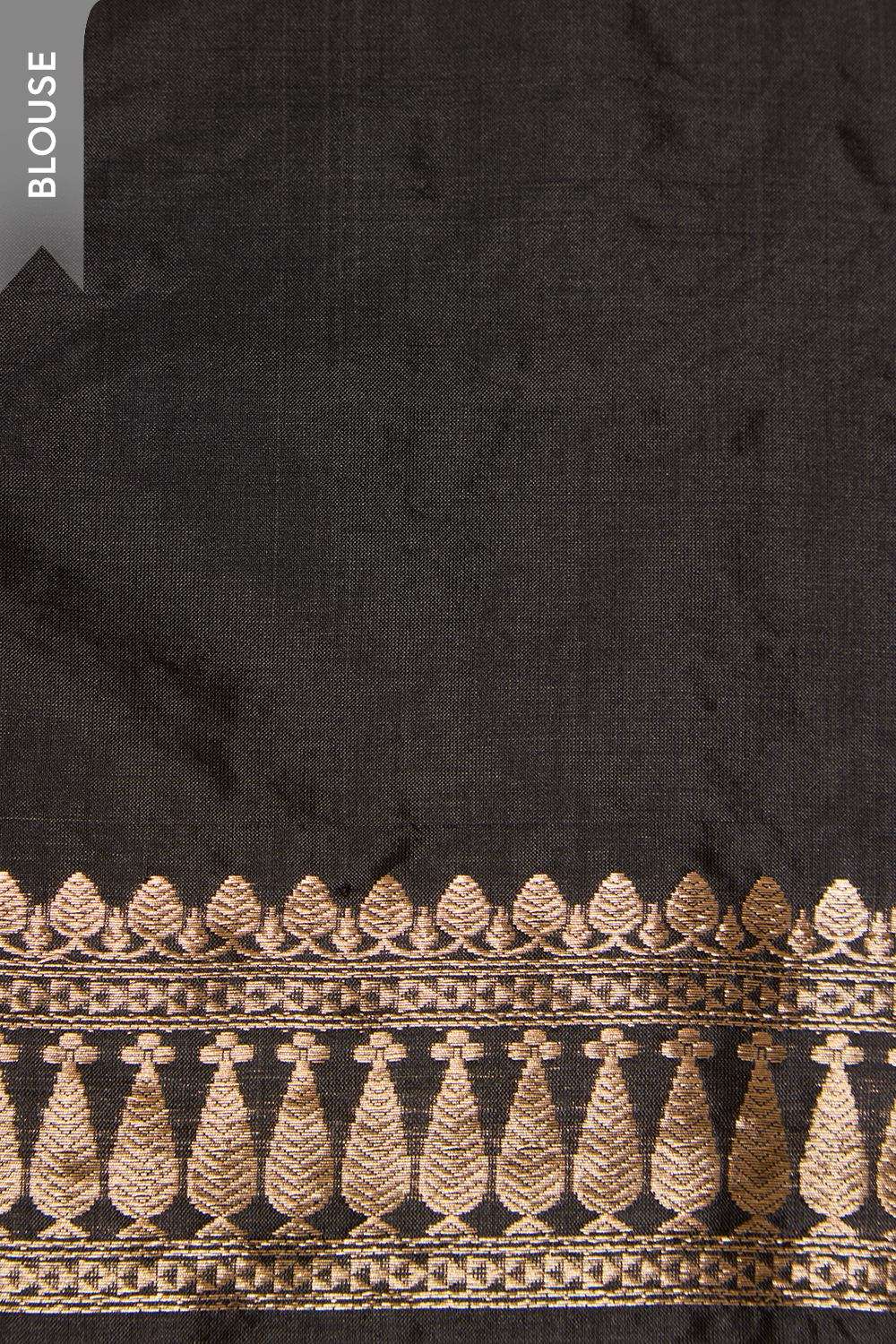 Black Pure Silk Brocade Banarasi Saree image number null
