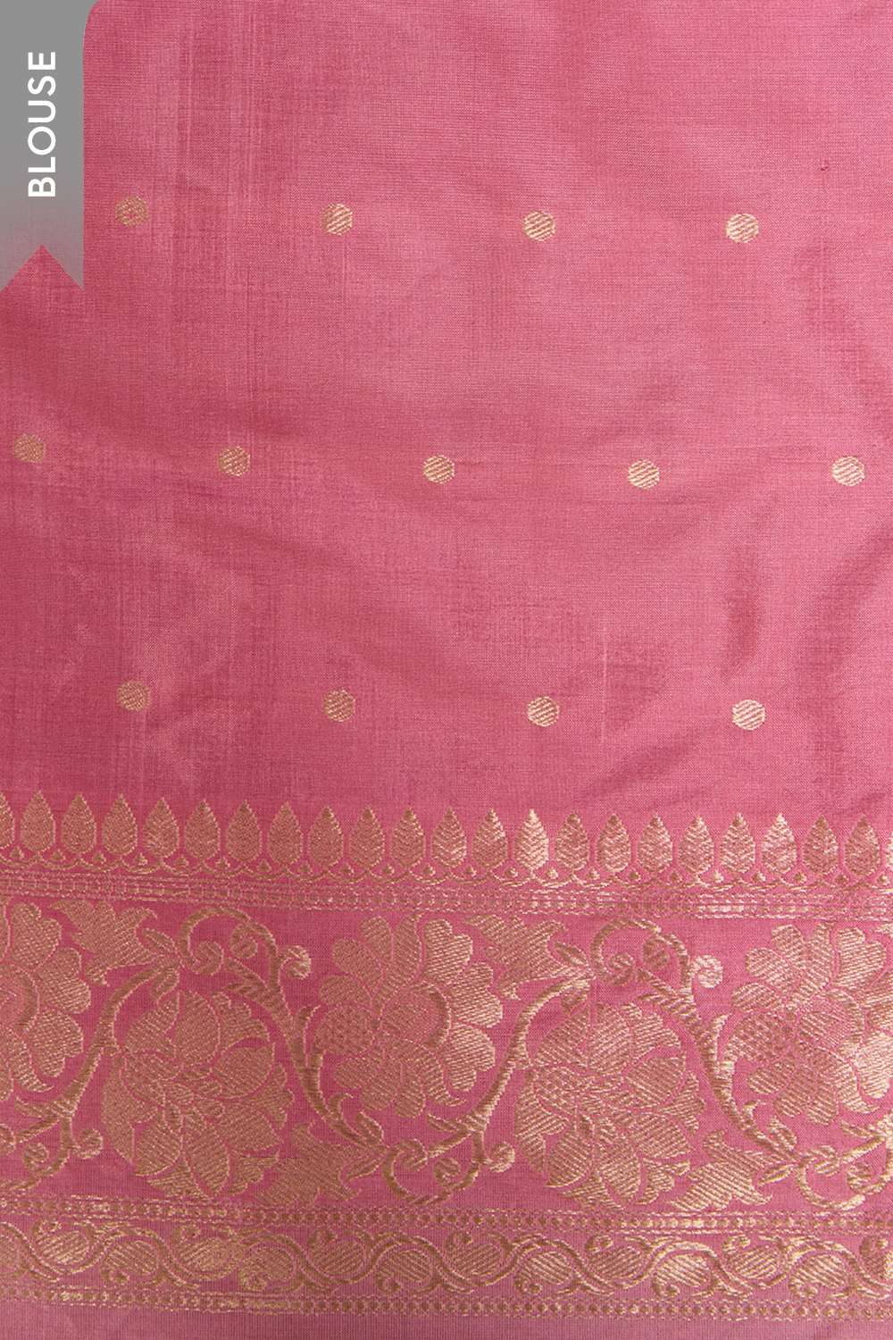 Light Pink Pure Silk Kadwa Banarasi Saree image number null