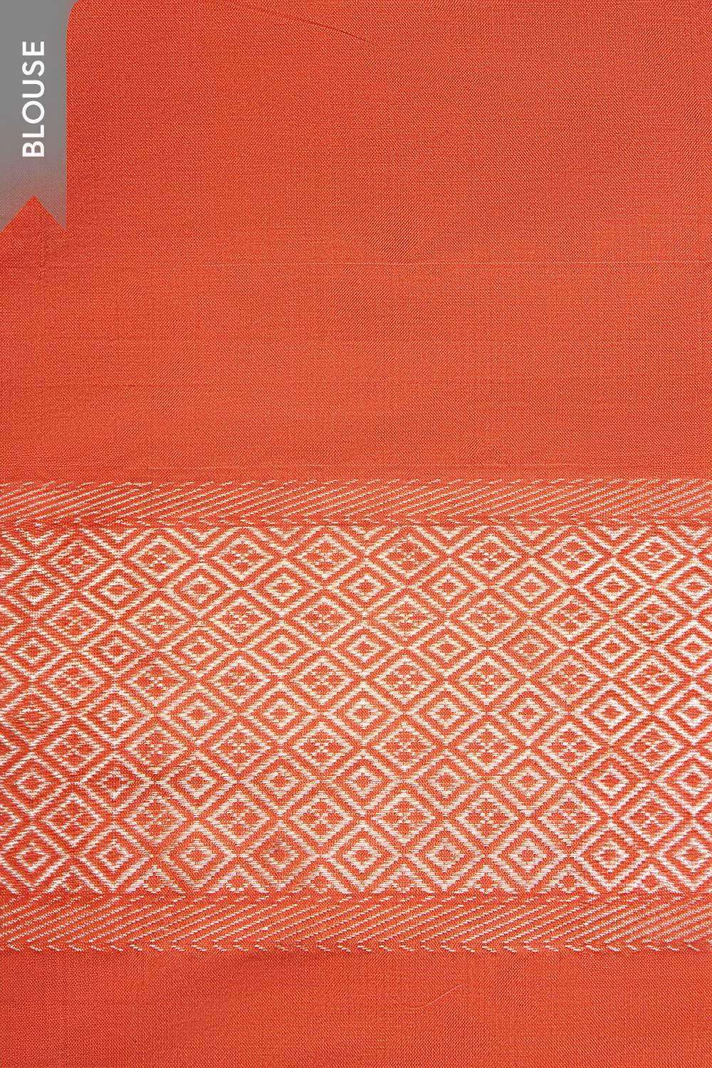 Orange Pure Silk Brocade Banarasi Saree image number null