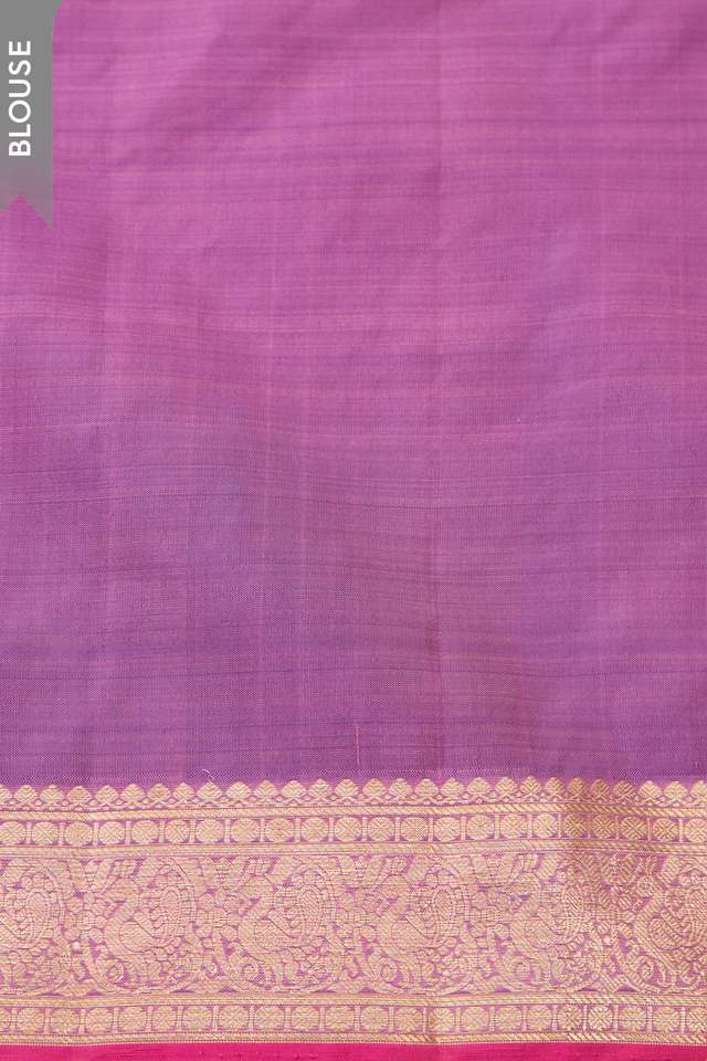 Light Orange Pure Silk Woven Kanjivaram Saree thumbnail image number null