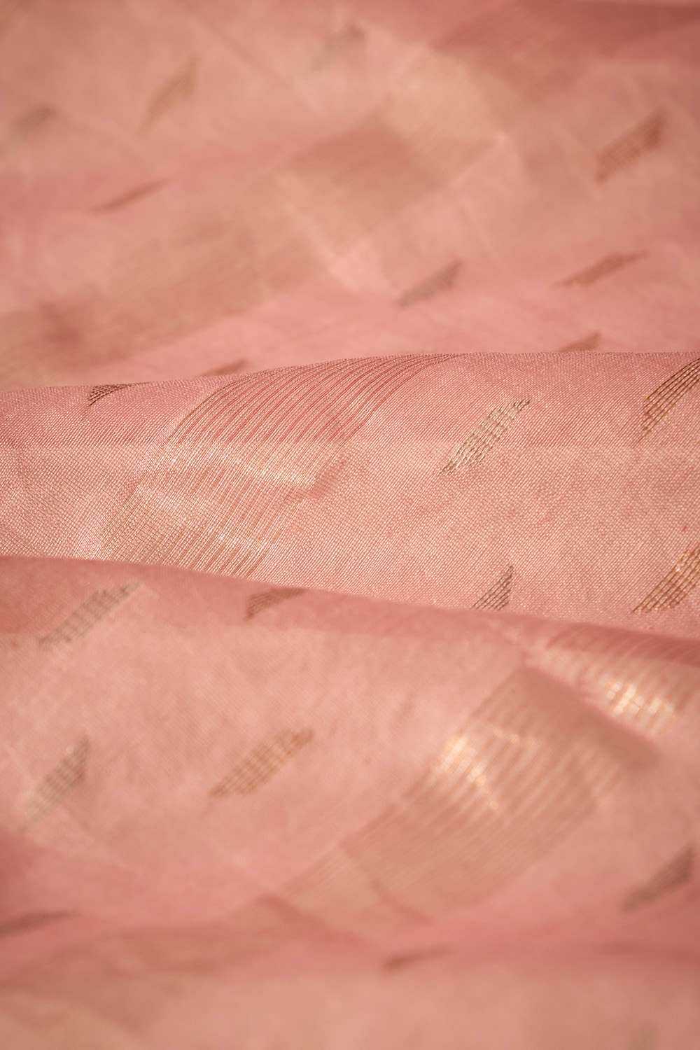Light Pink Bengal Pure Silk Cotton Jamdani Saree image number null