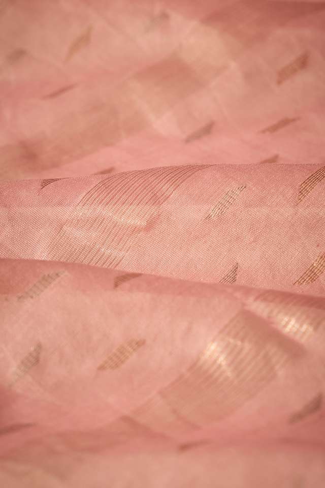 Light Pink Bengal Pure Silk Cotton Jamdani Saree thumbnail image number null