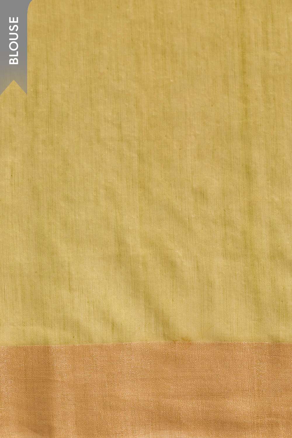 Light Green Bengal Pure Silk Cotton Jamdani Saree image number null