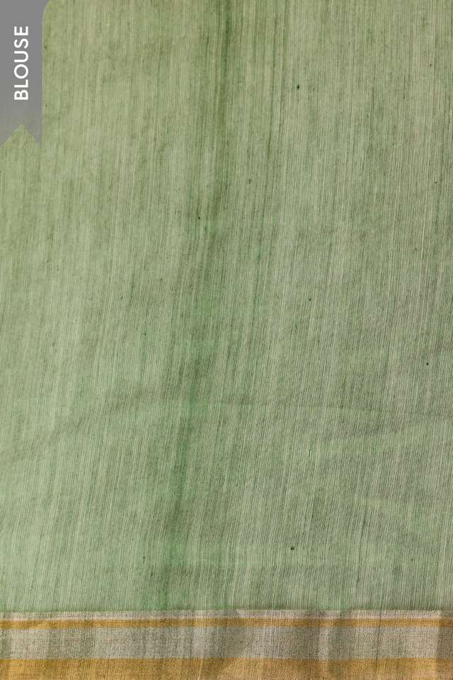 Green Woven Pure Silk Cotton Chanderi Saree thumbnail image number null