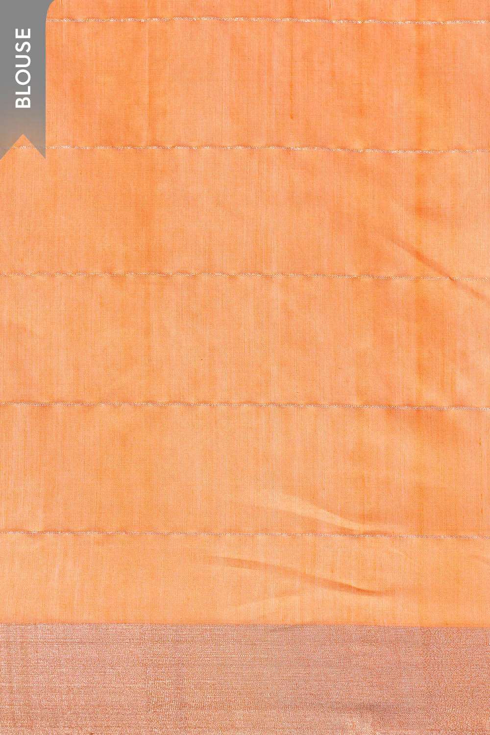 Orange Woven Pure Silk Cotton Chanderi Saree image number null