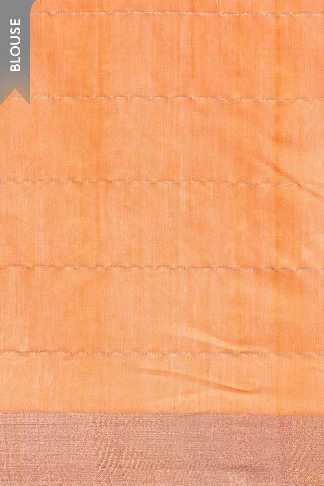 Orange Woven Pure Silk Cotton Chanderi Saree thumbnail image number null