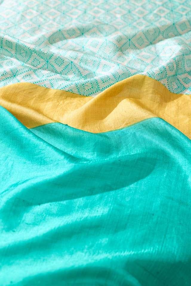 Light Green Murshidabad Screen Printed  Pure Silk Saree thumbnail image number null