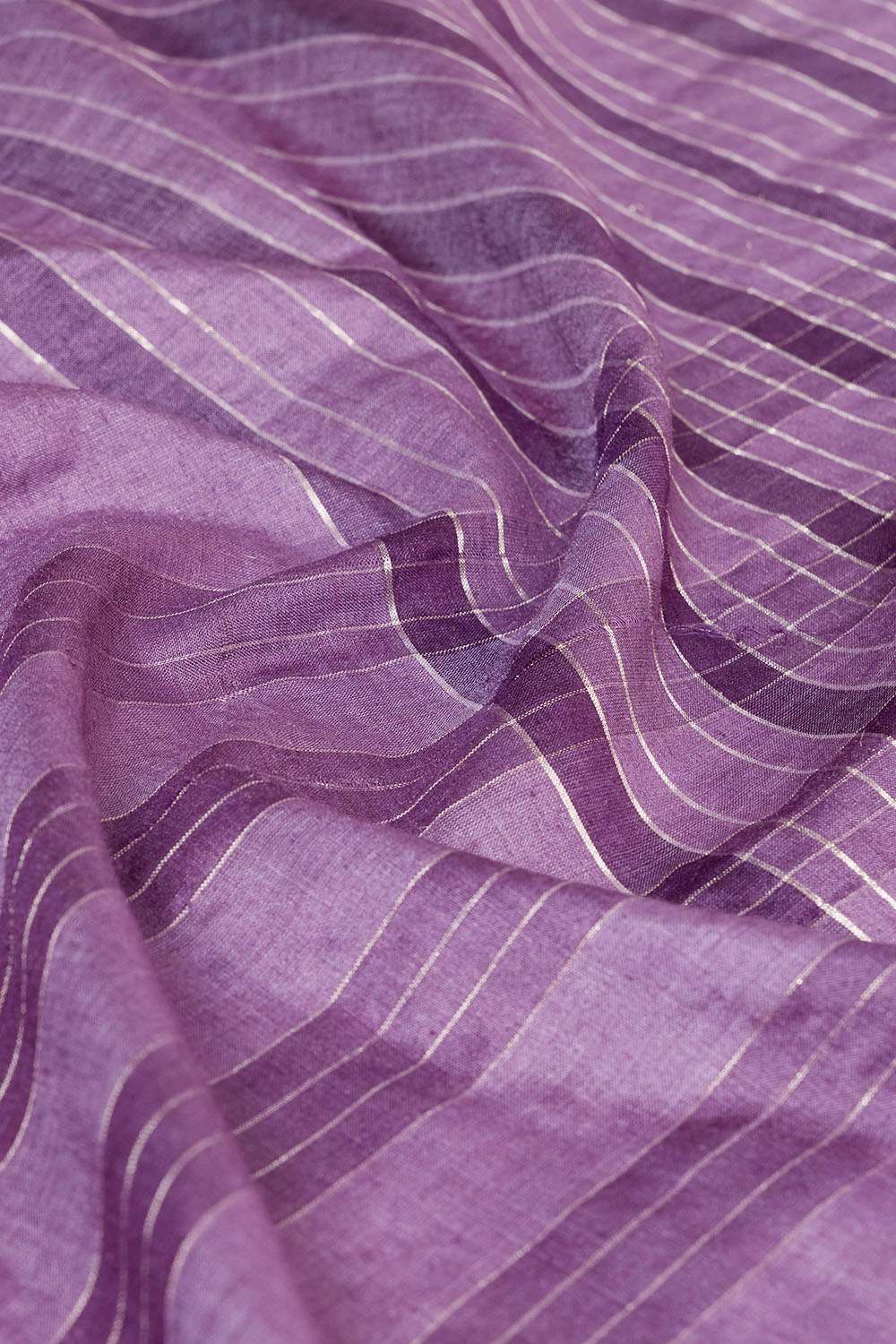 Violet Chattisgarh Woven Pure Tussar Silk Saree image number null
