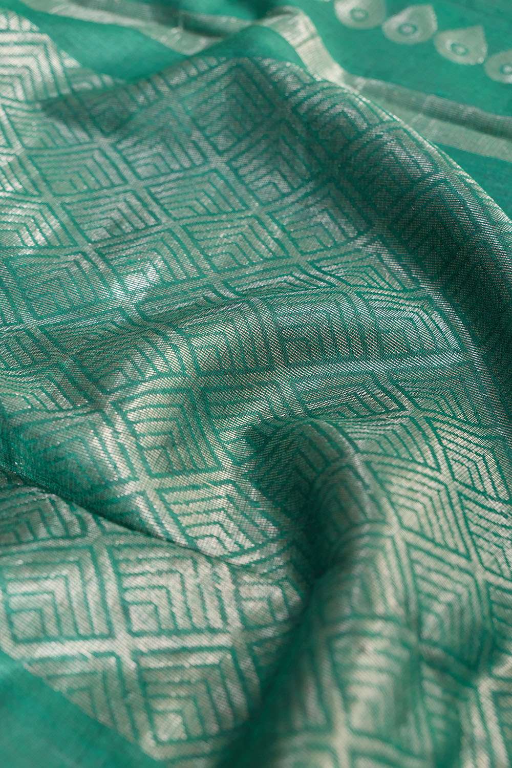 Green Chattisgarh Woven Pure Tussar Silk Saree image number null
