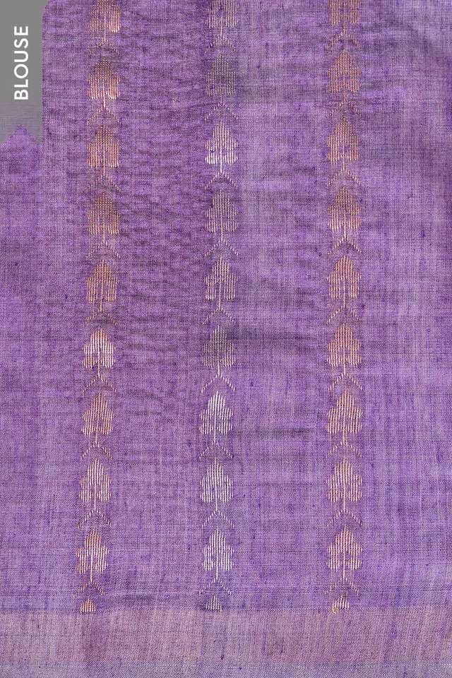 Purple Chattisgarh Woven Pure Tussar Silk Saree thumbnail image number null