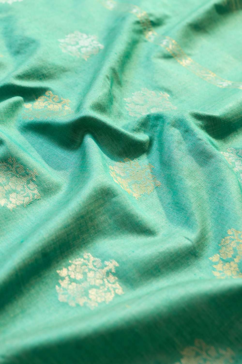 Green Chattisgarh Woven Pure Tussar Silk Saree image number null