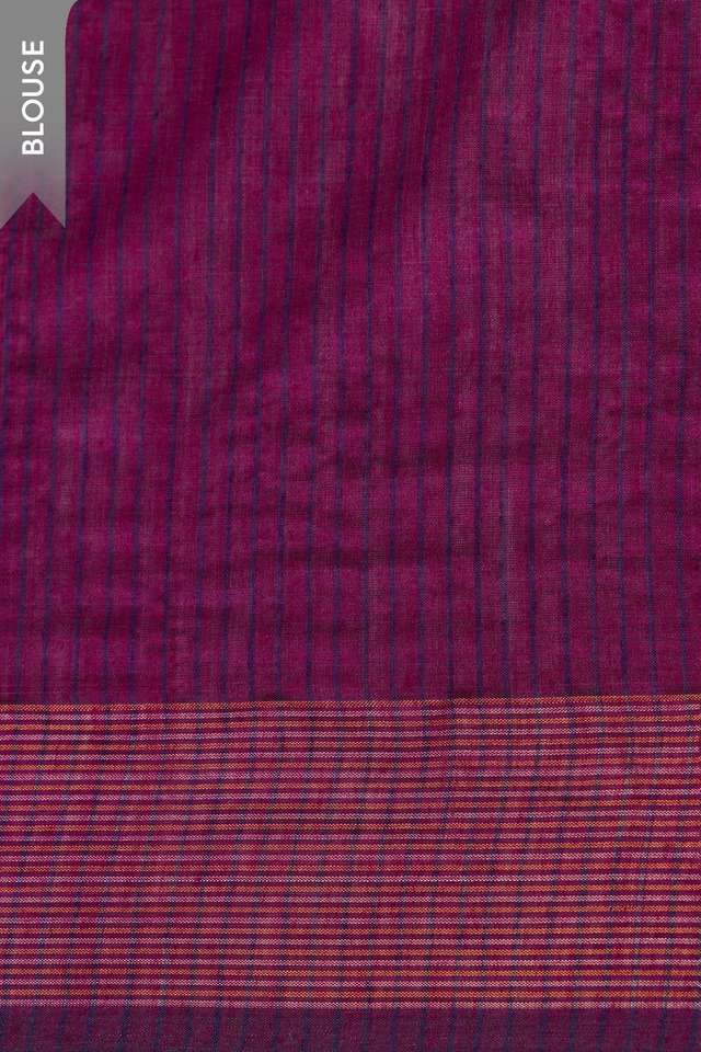 Purple Chattisgarh Woven Pure Tussar Silk Saree thumbnail image number null