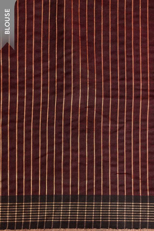 Red Bhagalpur Woven Pure Tussar Silk Saree thumbnail image number null