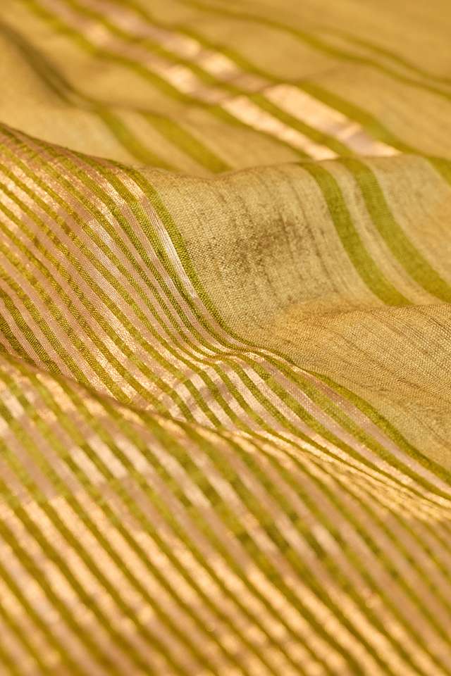 Beige Chattisgarh Woven Pure Tussar Silk Saree thumbnail image number null