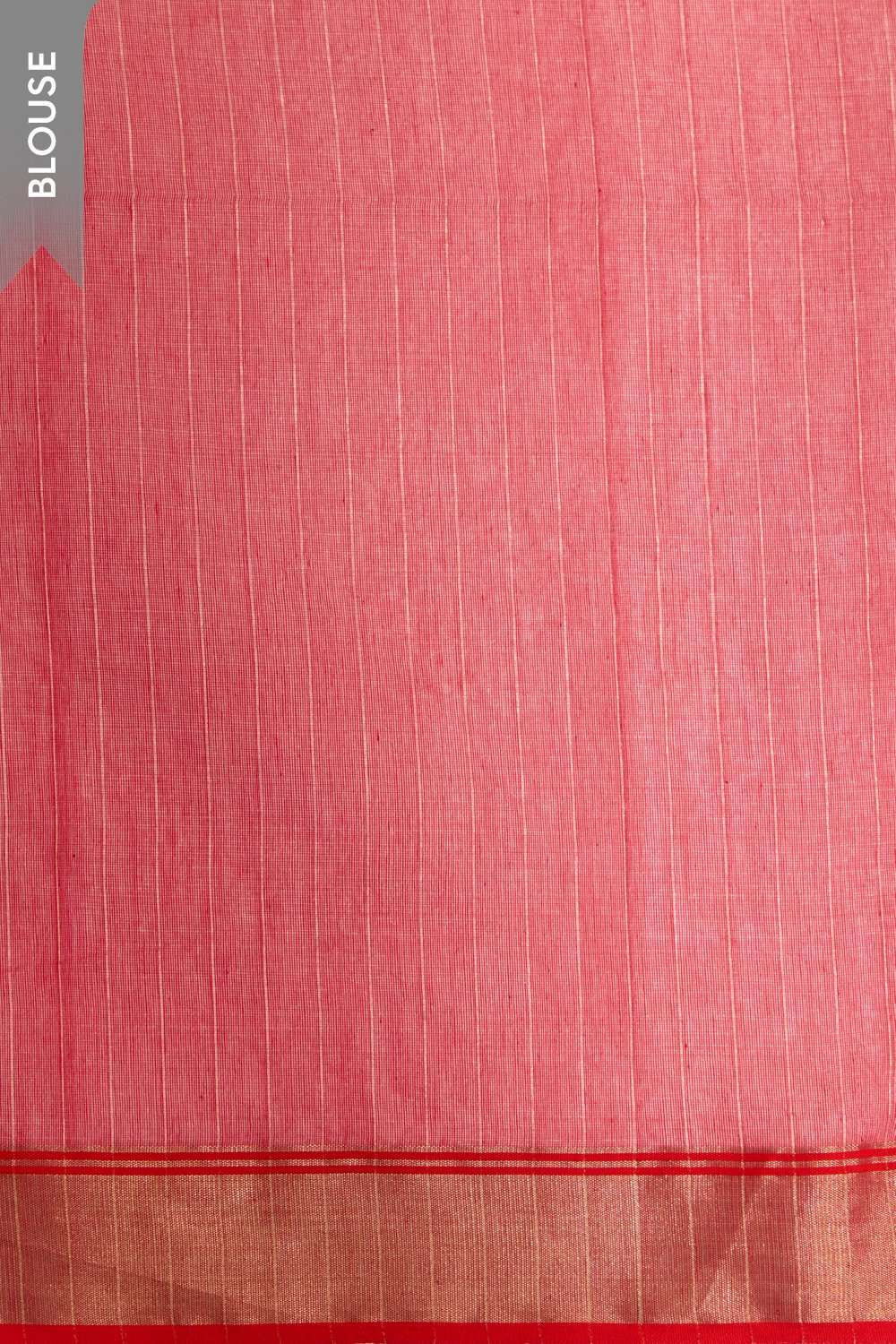 Red Pure Silk Cotton Bengal Woven Saree image number null