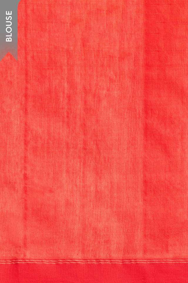 Light Orange Bengal Pure Silk Cotton Jamdani Saree thumbnail image number null