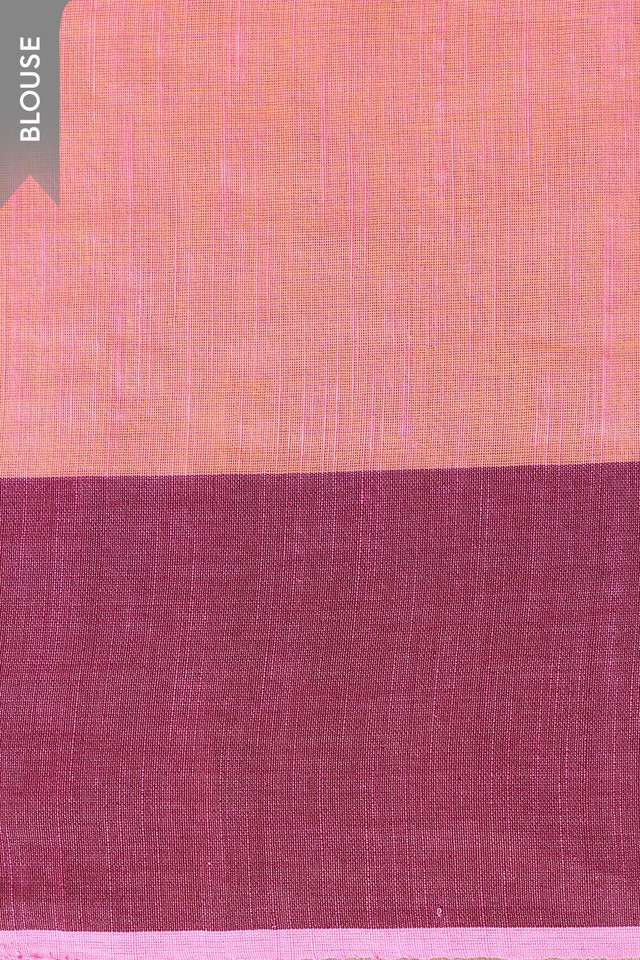 Light Pink Woven Pure Cotton Bengal Saree thumbnail image number null