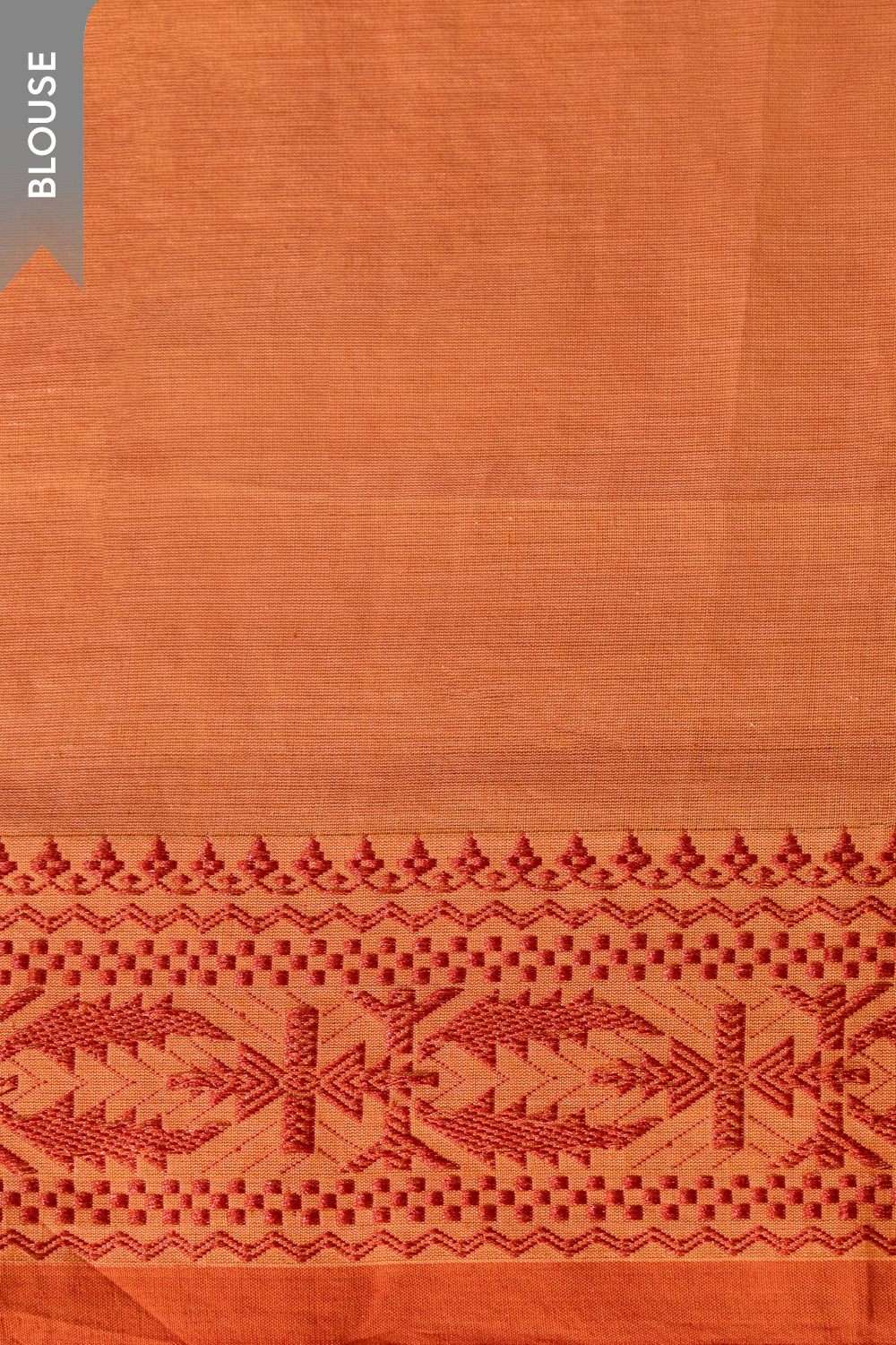 Light Orange Bengal Pure Cotton Jamdani Saree image number null