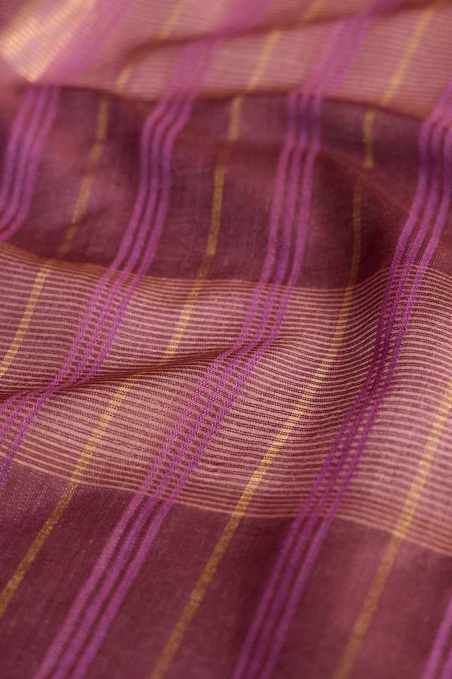Purple Pure Tussar Silk Bhagalpur Woven Saree thumbnail image number null