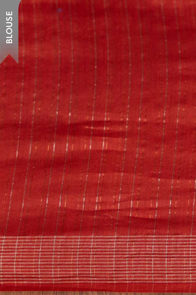 Red Bengal Pure Silk Cotton Jamdani Saree thumbnail image number null