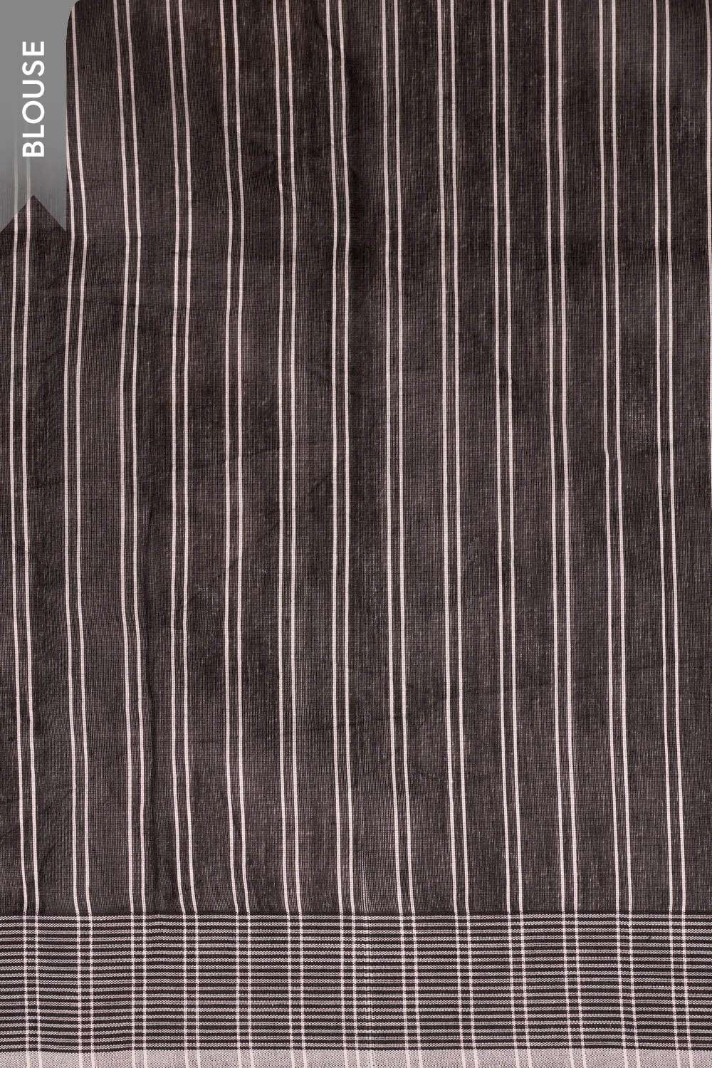 Black Bengal Pure Silk Cotton Jamdani Saree image number null