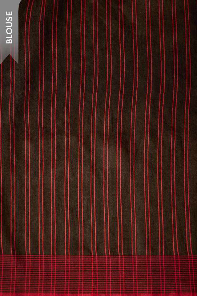 Black Bengal Pure Silk Cotton Jamdani Saree thumbnail image number null