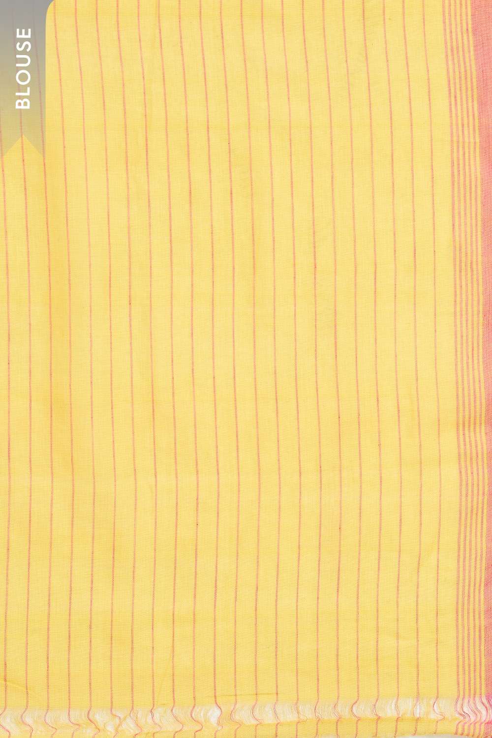 Yellow Bengal Pure Cotton Jamdani Saree image number null