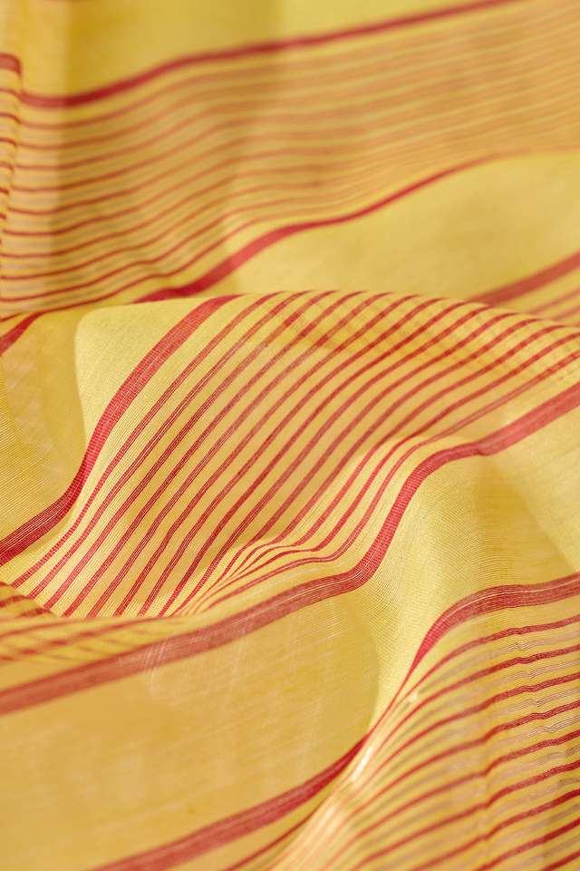 Light Yellow Jamdani Pure Silk Cotton Bengal Saree thumbnail image number null