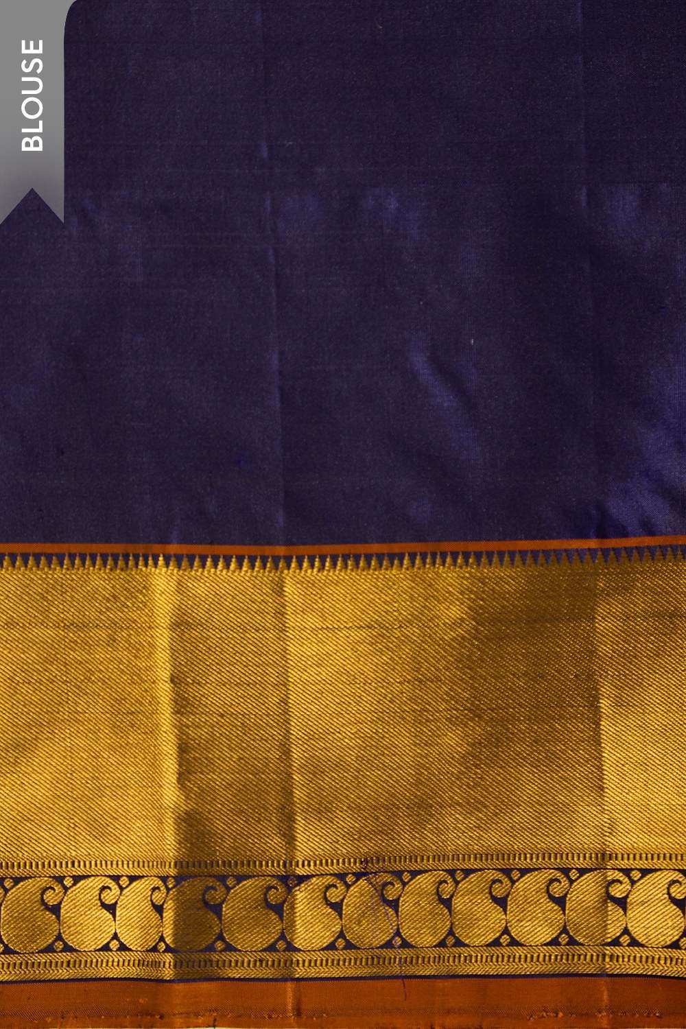 Dark Violet Pure Silk Woven Kanjivaram Saree image number null
