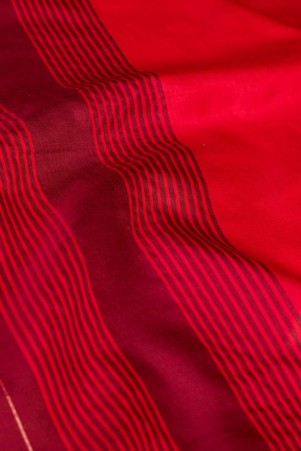 Red Silk Bishnupur Woven Saree image number null