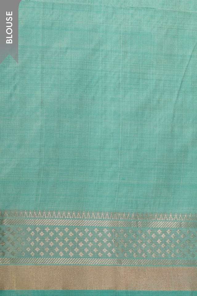 Dark Green Pure Silk Woven Bishnupur Saree thumbnail image number null