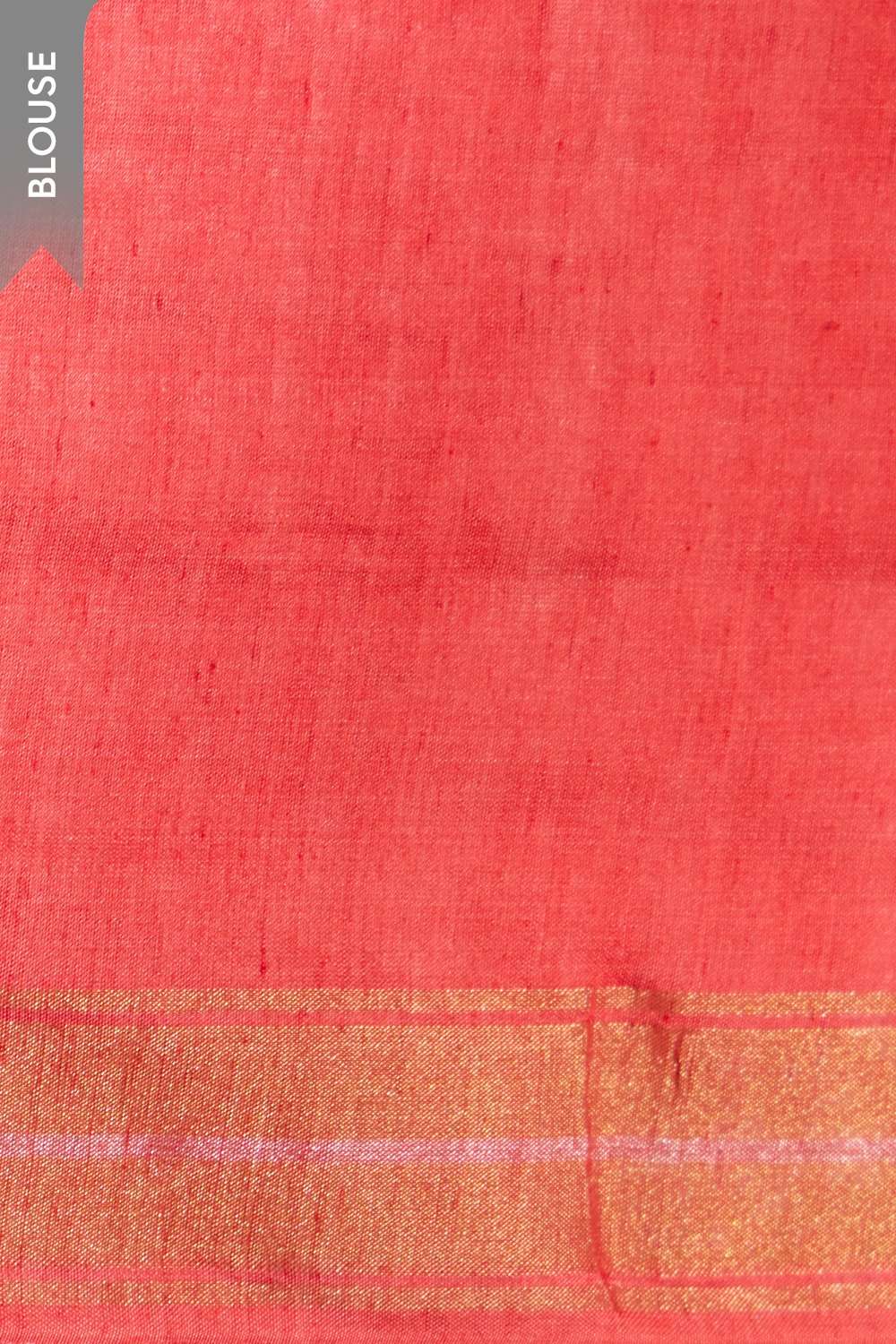 Red Pure Tussar Silk Chattisgarh Woven Saree image number null